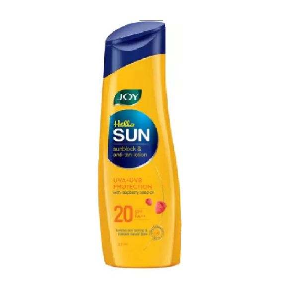 Joy Hello Sun Sunblock & Anti-Tan Lotion Sunscreen SPF 20 PA++, 40ml