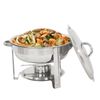 2 Pack 5 Quart Stainless Steel Round Chafing Dishes Full Size Buffet Catering