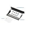 iwillink 10Gbps Patch Panel 12 Port, 10-Inch Through Coupler RJ45 Cat6 Patch Panel with Back Bar, Wallmount or Rackmount, Compatible with Cat5, Cat5e, Cat6 Cabling