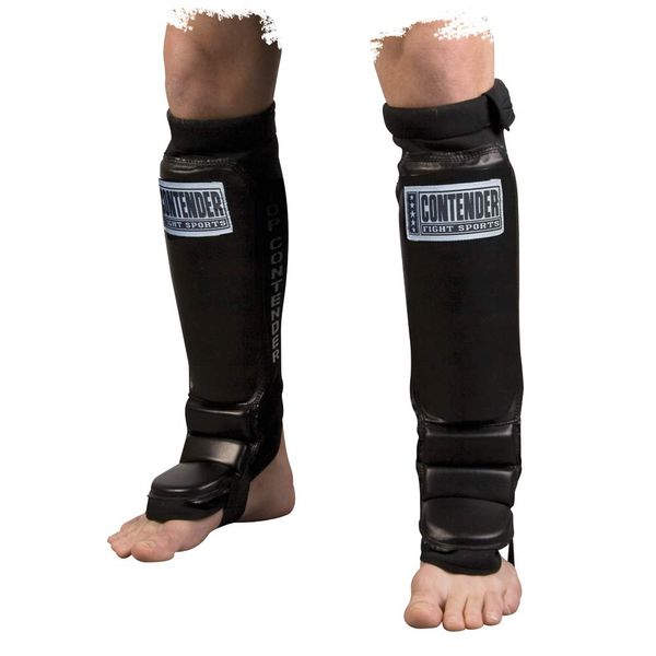 Contender Fight Sports Grappling MMA Shin Guards, Regular, Black