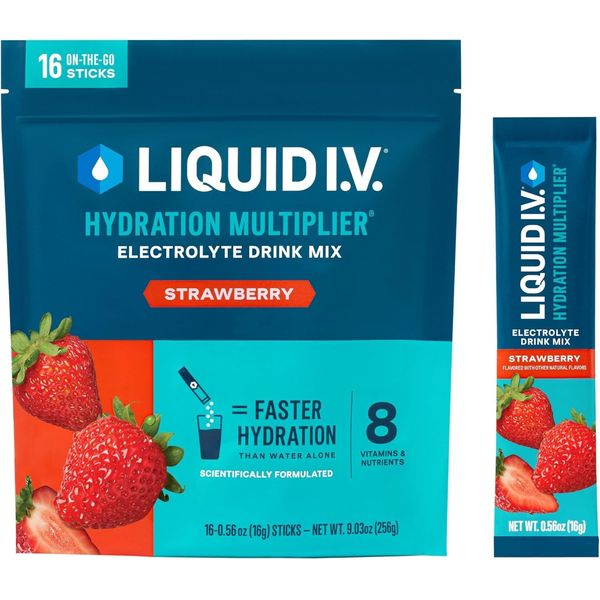 Liquid I.V.® Hydration Multiplier - Strawberry Electrolyte Powder Drink Mix 16ct