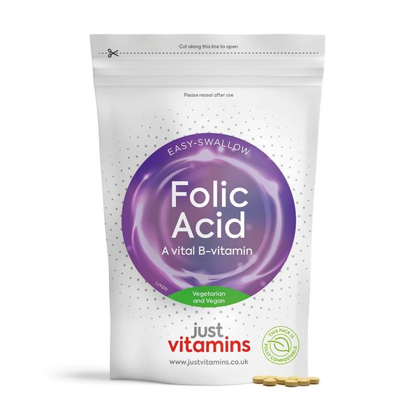 Folic Acid 400 mcg, x360 Premium Prenatal Vitamin B9 Tablets, 12 Month Supply - High Strength Vegan Friendly Pregnancy Care Vitamins for Women - Supports Immune System and Maternal Tissue Growth. UK