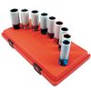 Sunex Tools 1/2 Drive 9 Piece SAE & Metric Extra Thin Wall Deep Wheel Protector Impact Socket Set - 2849