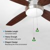 PATIKIL Ceiling Fan Pull Chain, 2 Pack 12" Decorative Diamond Pendant Chain Extender Charm Extension Pull String for Ceiling Fans Light Lamp, Green