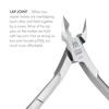 GERMANIKURE Professional Cuticle Nipper in Leather Case, Double Sharpened, Single Spring, Ethically Made in Solingen Germany