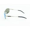 Spiderwire SPW006 Polarized Fishing Sunglasses, Matte Silver/Smoke/Blue Mirror