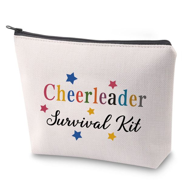 BAUNA Cheer Coach Make-up-Tasche mit Reißverschluss, Cheerleader-Geschenk, Cheerleader-Überlebens-Set, Cheerleader-Kosmetiktasche, Geschenk, Cheerleader-Team-Geschenk, Cheerleader Survival Kit