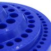 Tiardey 100pcs Hole Round Shape Organizer Case Hard Plastic Drill Bit Organizer Storage Case Stand - Blue