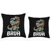 Tiny Dinosaur Bruh Bearded Dragon Lover For Men Women Throw Pillow