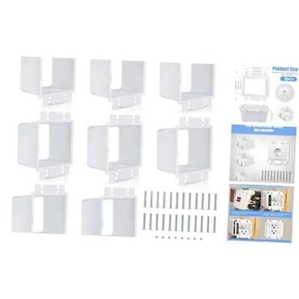 8pcs BE2-8 (2 Gang) Electrical Outlet Box Extender, Double Gang Box Extender