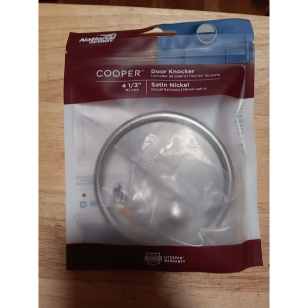 Cooper (national hardware) Door Knocker Satin Nickel