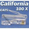 Cable Tester + Crimper + 100 RJ45 CAT5e Connector Plug Network Tool Kits 8P8C 6P