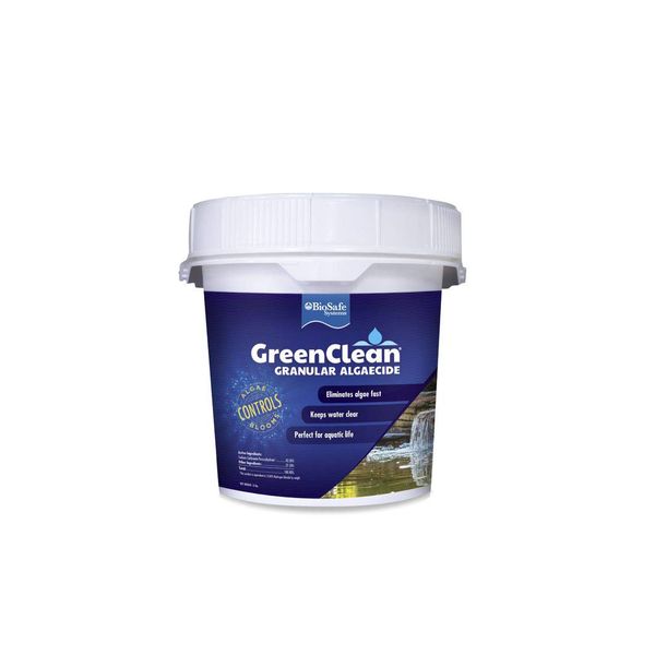 GreenClean Granular Algaecide - 8 lbs - String Algae Control for Koi Pond, Fountain, Waterfall, Water Features on Contact. EPA Registered