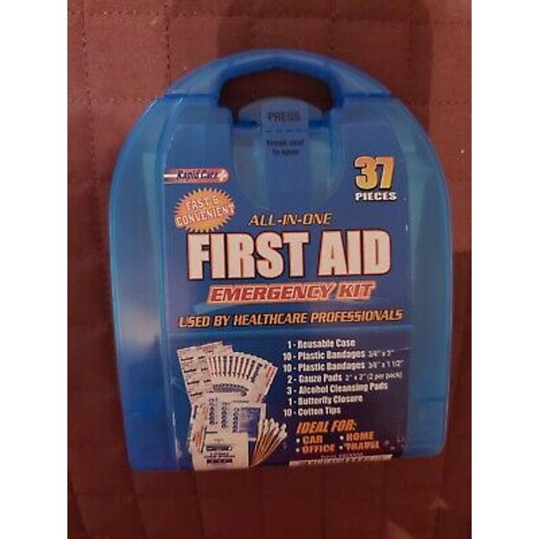 Mini First Aid Kit - Rapid Care 37 Pieces - Fast & Convenient - New/Sealed