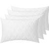 AmigoZone Quilted Fitted Mattress Protector Pad Zipped Pillow Protector - Pillow Pair Protector