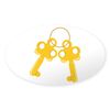 CafePress Keys On Keychain Sticker Oval Car Bumper Sticker
