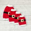 Knitting Pattern for Santa Dog Coat Sweater, Aran Yarn, 4 Sizes, KP706