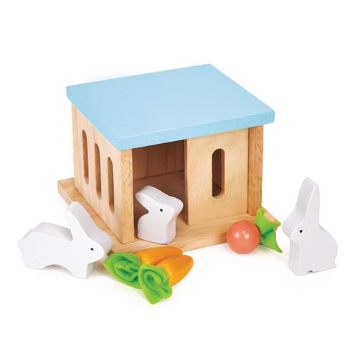 Mentari Toys - Rabbit Hutch Pet Set - Doll House Accessories - Great Add-on Pet Play Set to Any Dollhouse - Encourage Creative and Imaginative Fun Play for Children - Age 3+