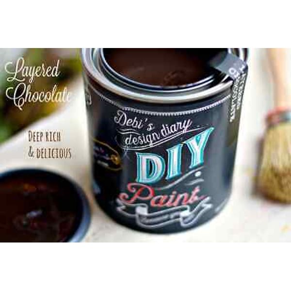 16oz Debi's Design Diary DIY Chalk Paint Layered Chocolate Brown Furniture