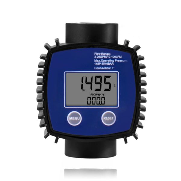 Uadme Durchflussmesser Wasser, 1 Zoll Innengewinde Hochpräziser Wasser Durchflusssensor, Digitaler Turbinen Durchflussmesser, für Diesel Benzin Harnstoff Wasser Öl, 5-120 Liter/Minute