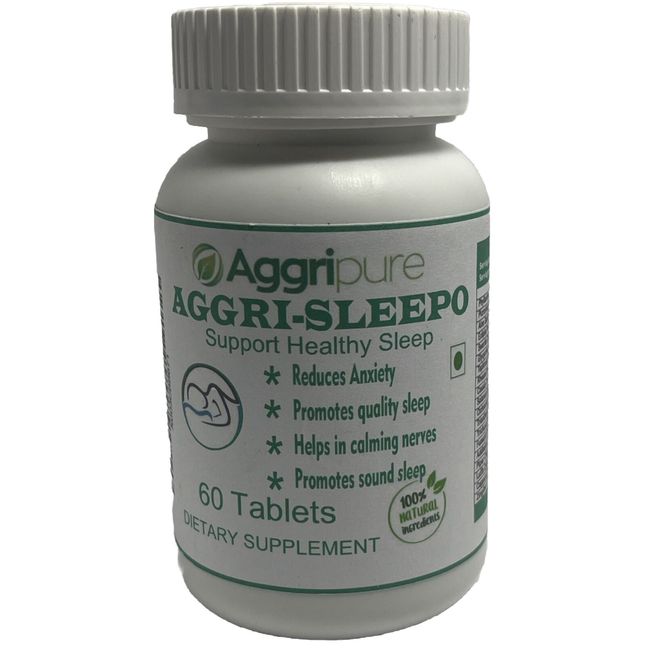 Aggripure aggri-sleepo 60 Tabs All Natural Ingredients Exp 8/25