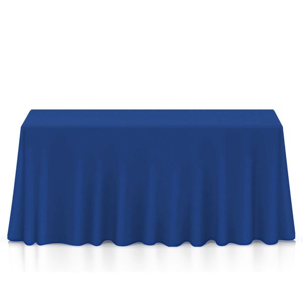 90" x 132" Rectangular Polyester Fabric Tablecloths for Wedding - Royal Blue