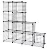 12 Cube Wire Cube Storage Organizer Metal Shelf Rack for Living Room Kitchen