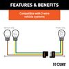 CURT 59236 Weather-Resistant Multi-Function Splice-in Trailer Tail Light Converter Kit, 4-Pin Wiring Harness