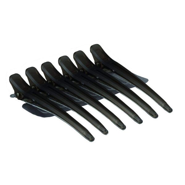 Sanshin Perfect Compartment Clips 12 cm Black Pack of 6