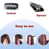 Colored Hair Extensions Clip In, 12 Pieces, Red