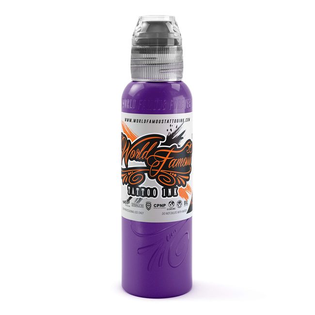 World Famous Purple Tattoo Ink, Vegan and Professional Ink, Made in USA, J Freestyle Purple, 1 oz