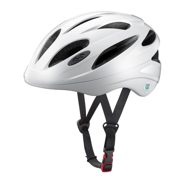 OGK KABUTO SN-13L Bicycle Helmet, Size: Less than 22.4 - 23.2 inches (57 - 59 cm), Color: White, SG Certified