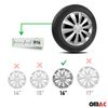 16 Inch Wheel Covers Hubcaps for Kia Forte Silver Gray