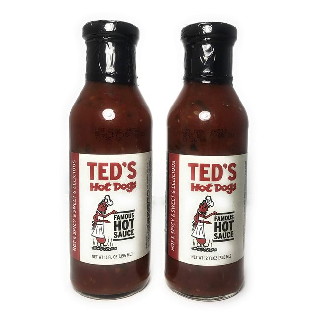 Ted's Hot Dogs Hot Sauce 2 pack, 12 oz each