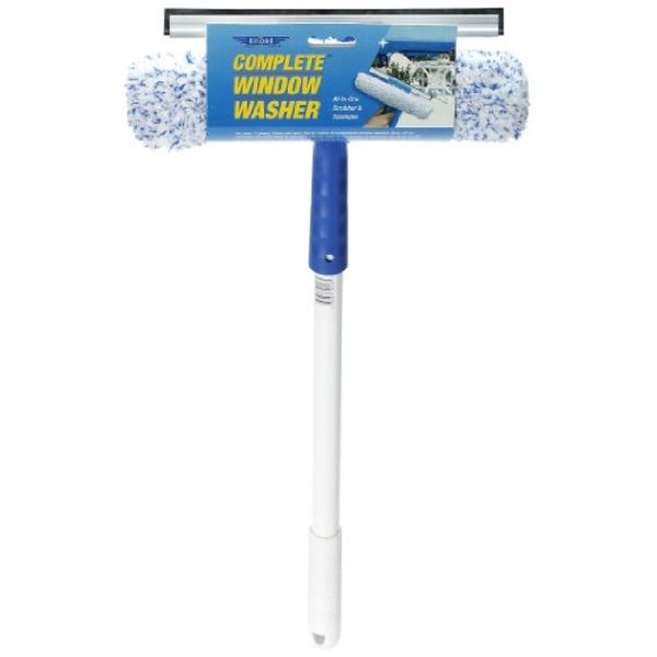 Ettore Complete Window Cleaner with 16 Pole-2 in 1 Combo Tool Squeegee, and 10-I