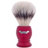 Plesson Shaving Brush Size 12 Pearlescent White Fibre Red