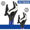 WORKPRO 2-piece Adjustable Wrench Set 6-Inch & 10-Inch Wrenches Metric & SAE