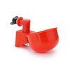 QWORK® 6PCS Automatic Poultry Drinker, Red Plastic Chicken Water Dispenser for Buckets Boxes Troughs 3/8 Inch Thread