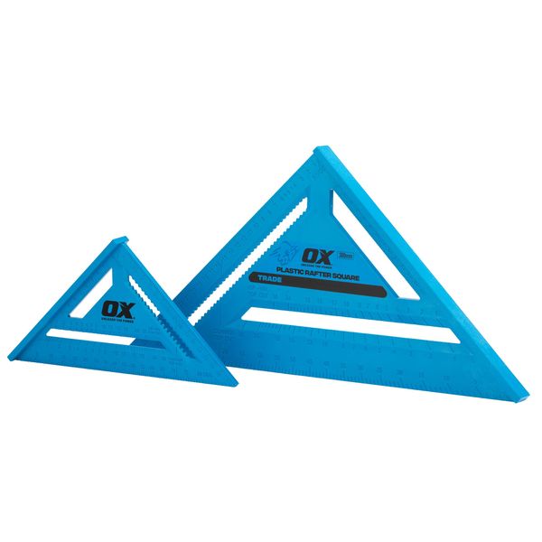 OX Tools Trade Roofing Plastic Rafters Square Set -180mm & 300mm