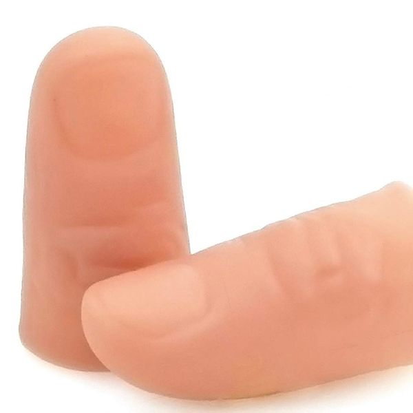 2Pcs Thumb Tip Magic Tricks Fake Thumb Tip Vanish Magic Disappearing Silk Fake Thumb Tip Magic Trick Gimmick Magician Accessory Close up Illusions Making Objects Appear/Disappear，Novelty and Gag Toys