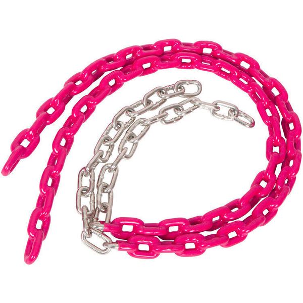 SWING SET STUFF 3 1/2 FT COATED TRAPEZE CHAIN PINK (PAIR) play hardware toy 0053