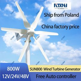 China 800w 12v 24v New Developed Wind Turbine Generator With 6 Blades Free  Controller For Home Roof factory and suppliers