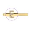 Spinningdasiy Crystal Initial Bijou Hair Clip E Gold