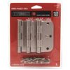 Everbilt 3-1/2 in. x 5/8 in. Radius Satin Nickel Security Door Hinge Value Pack