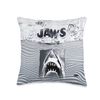 Jaws 50th Anniversary Poster Black & White Collage 2-Sided Throw Pillow