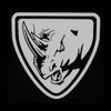 Yamaha Rhino Head with Shield Vinyl Decal Sticker Solid Design #2 - SILVER COLOR