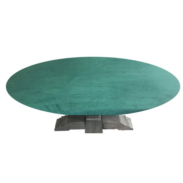 Playezze Felt Poker Table Cover fits Oval/Round Table with Leaf Insert - Made to Order in USA (Green, 48 by 66 inch Oval)