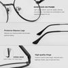 RB.Pilot Classic Round Polygon Reading Glasses for Men Women Light Blocking Computer Readers Spring Hinge Metal Frame