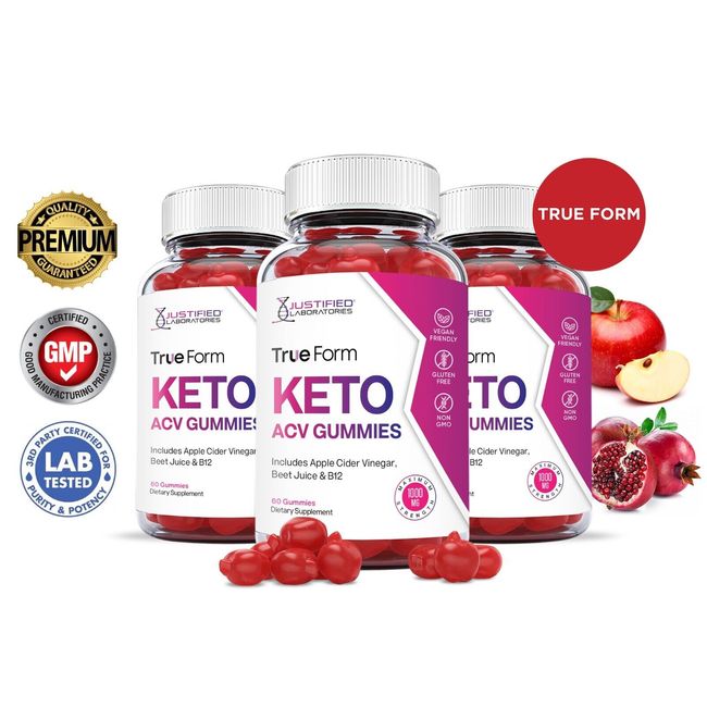 True Form Keto ACV Gummies 1000MG Apple Cider Vinegar 180 Gummys