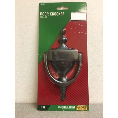 Door Knocker 5367065 7 in. L Oil Rubbed Bronze Brass 1 Pk